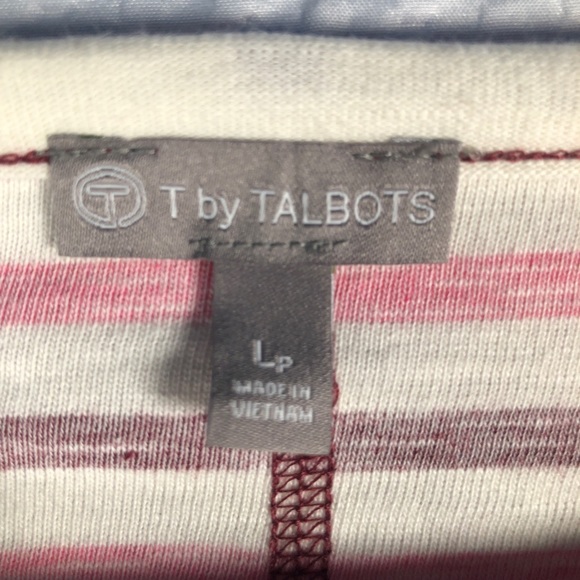 Talbots Tonal Stripe Side Panel Pullover Top LP - Picture 5 of 15